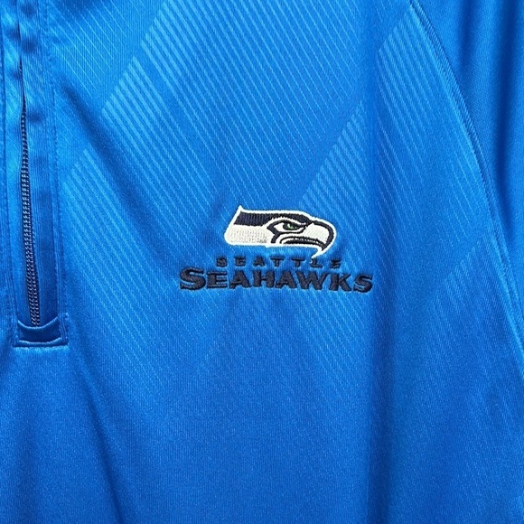 Cutter & Buck Drytec Pullover Quarter Zip Blue Performance Golf Seahawks XL - Picture 3 of 8
